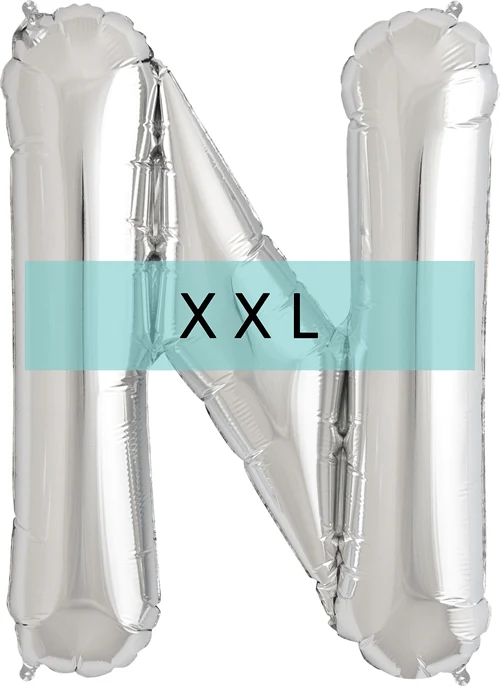 Buchstaben Ballon N XXL Silber