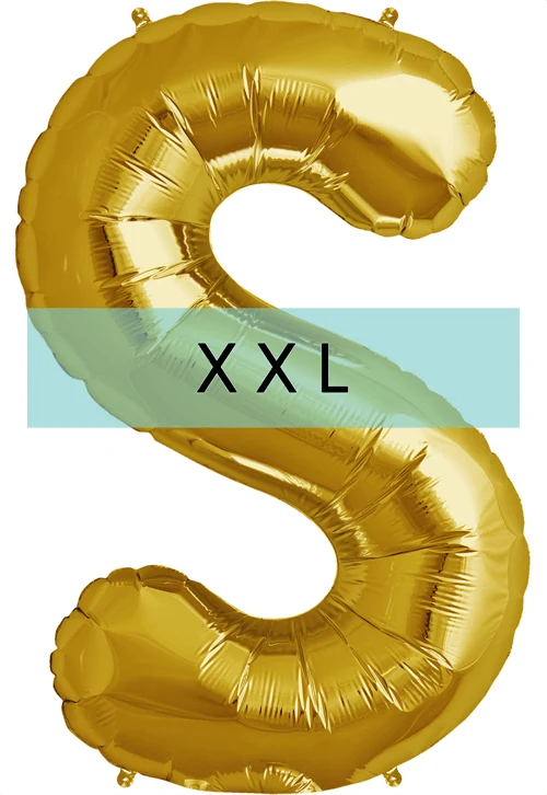 Buchstaben Ballon S XXL Gold