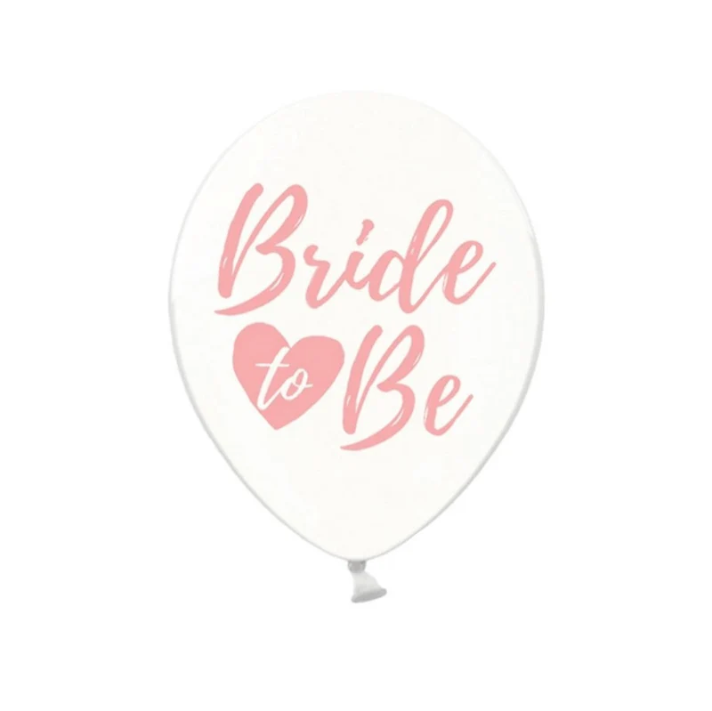 Luftballon Ø 30cm "Bride to Be" Rosa 6 Stk.
