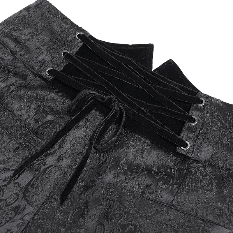 Gothic-Anzughose mit Doppelschnallen und hoher Taille für Herren