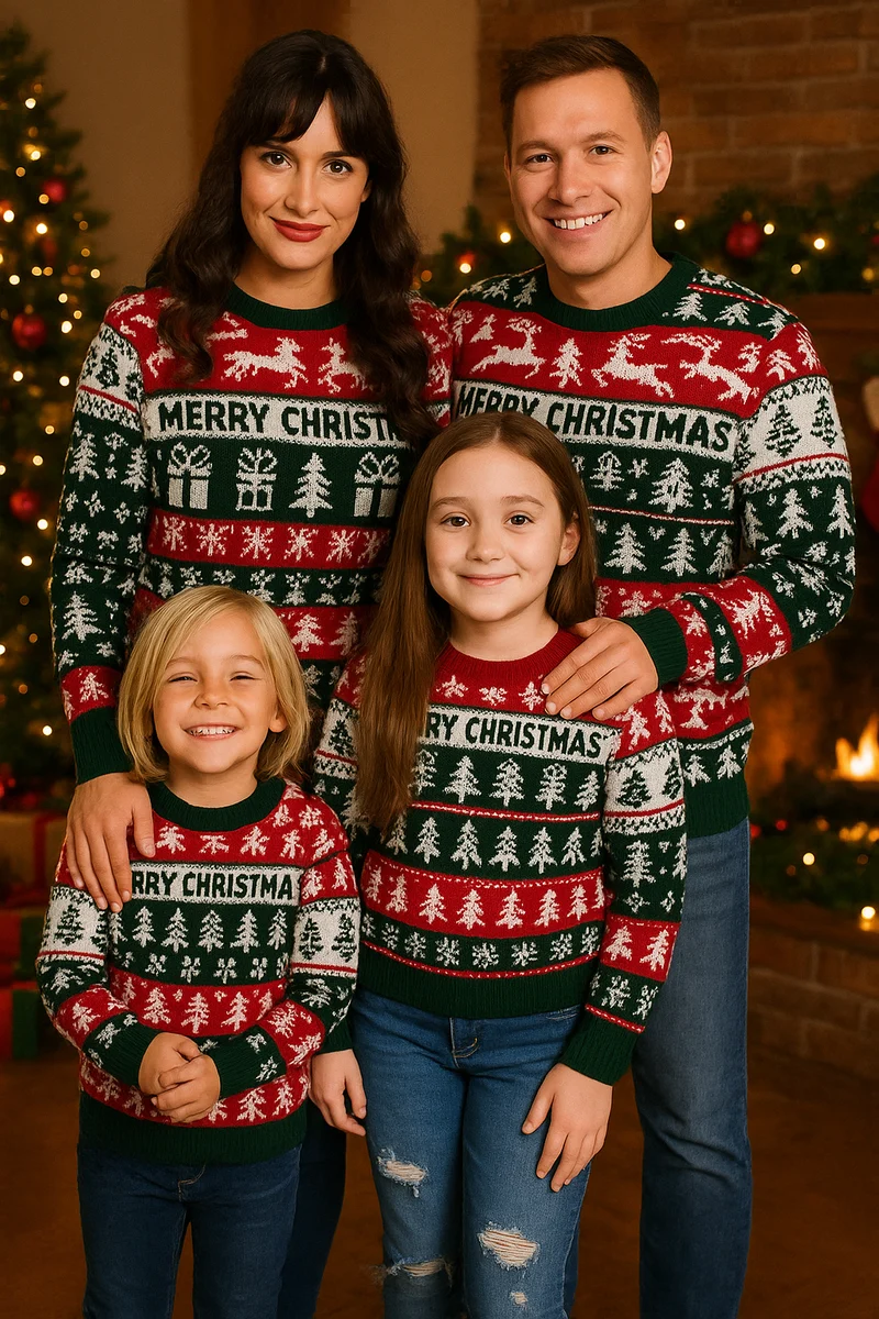 Familien Pullover 4er Set Weihnachten