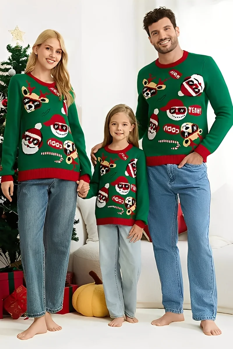 Weihnachtspullover Grün