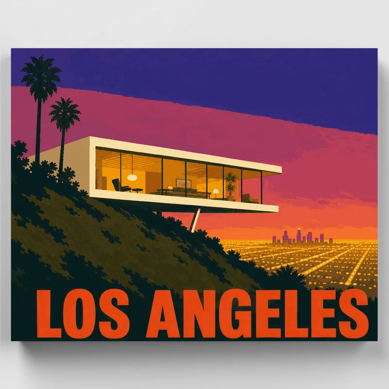 Hollywood Hills Retreat - Paint by Numbers Kit