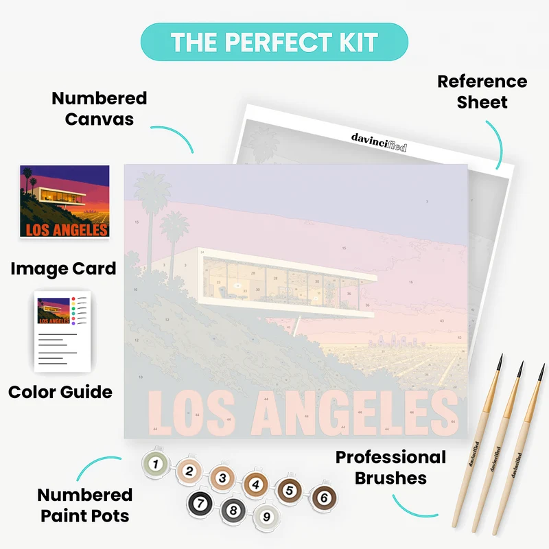 Hollywood Hills Retreat - Paint by Numbers Kit