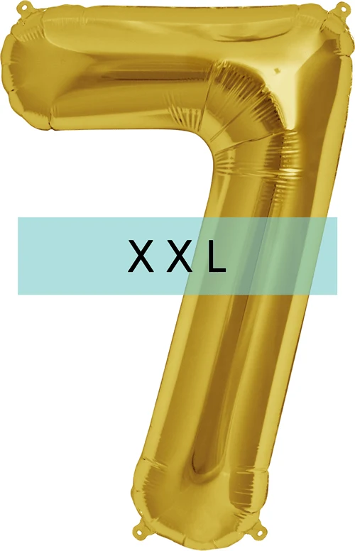 Zahlen Ballon 7 XXL Gold