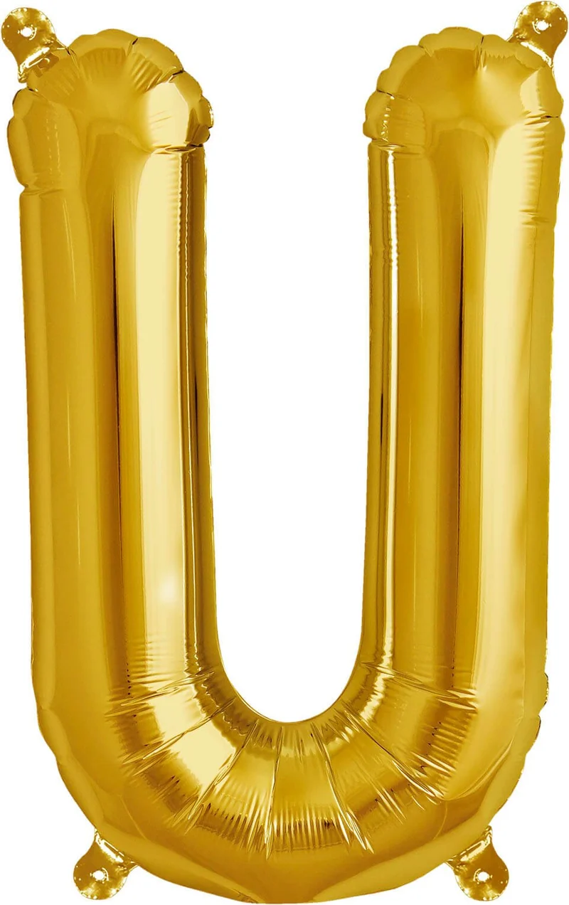 Buchstaben Ballon U Gold