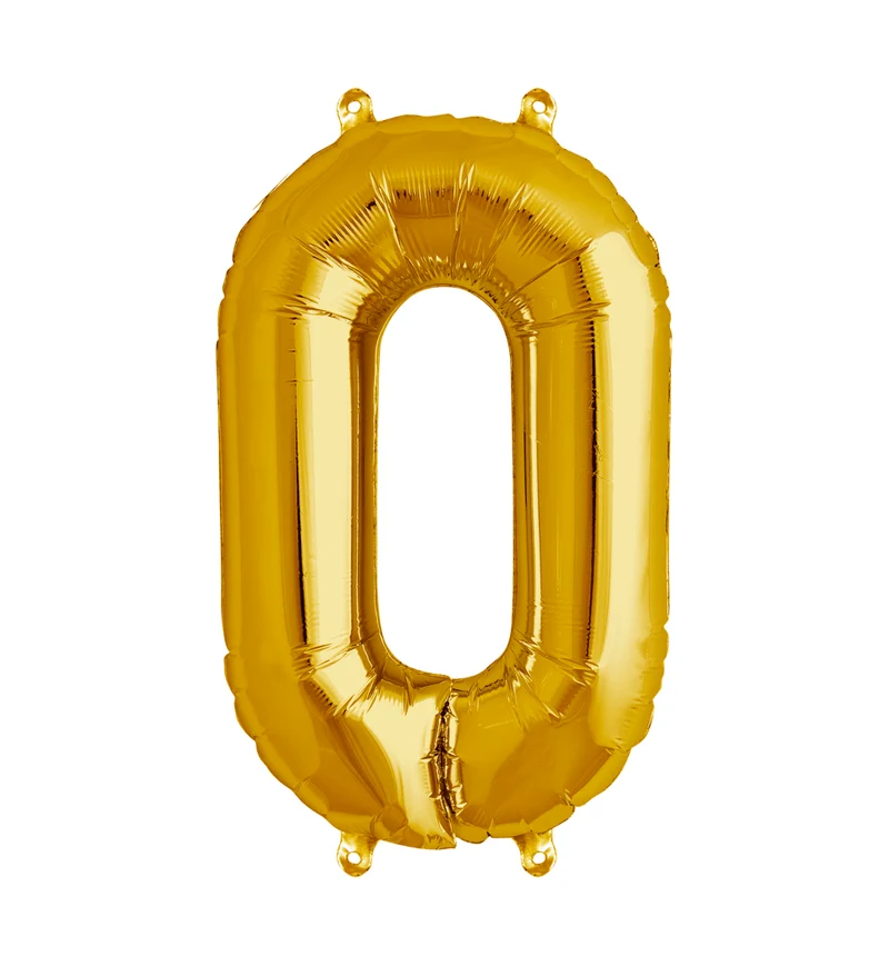 Zahlen Ballon 0 Gold