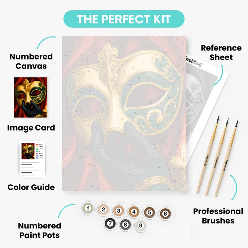 Venetian Masquerade Mask - Paint by Numbers Kit