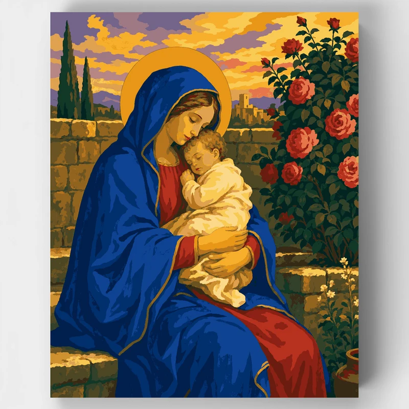 Madonna and Sleeping Child - Paint by Numbers Kit