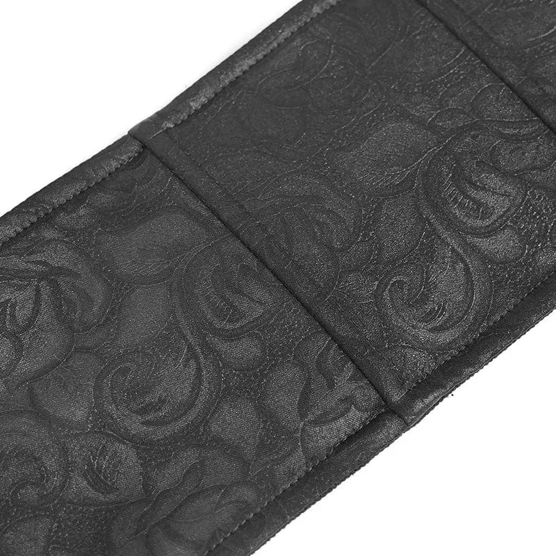 Gothic-Gürtel mit Fledermaus-Stickerei und Kreuz für Herren