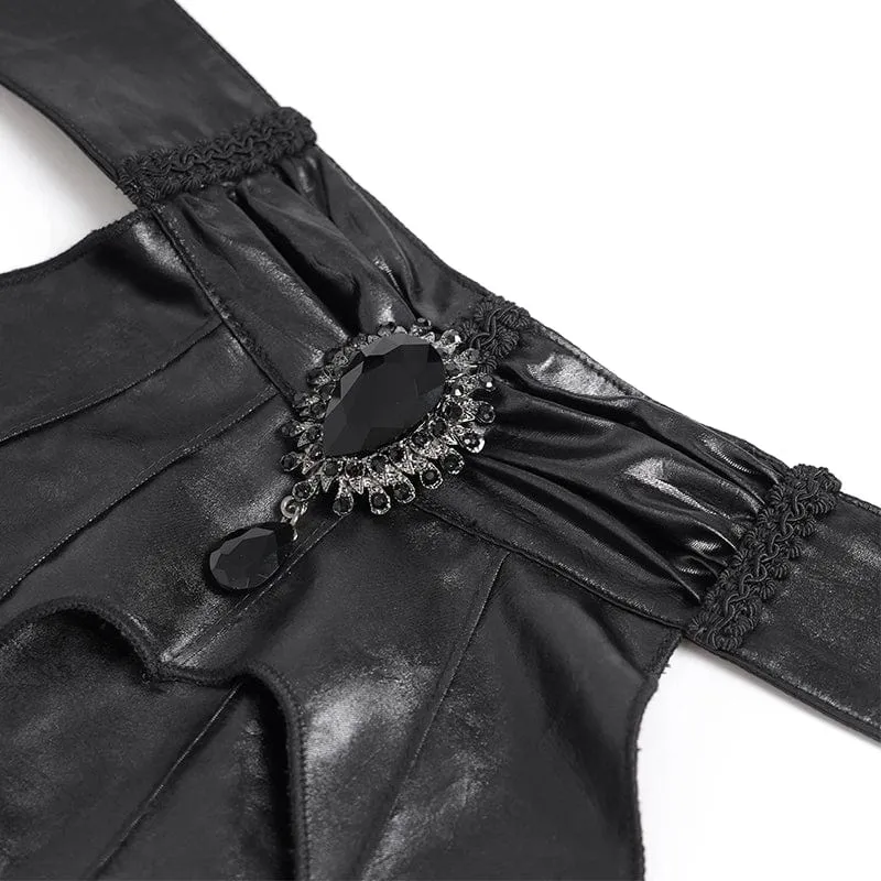 Gothic Unregelmäßige Fledermausähnliche Lagenkrawatte für Herren