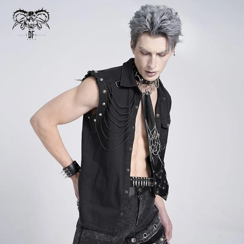 Herren Gothic Kette Splice Schnalle Choker Krawatte