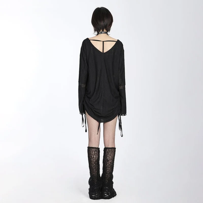 Gestrickte Beinwärmer im Grunge-Distressed-Look für Damen