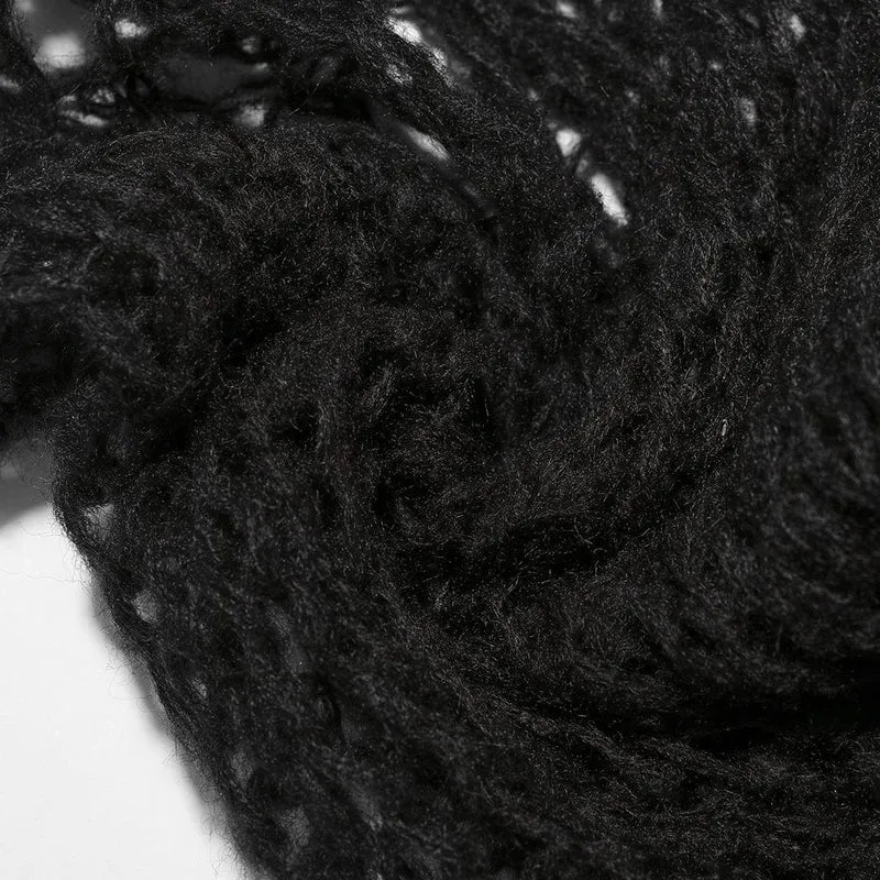 Gestrickte Beinwärmer im Grunge-Distressed-Look für Damen