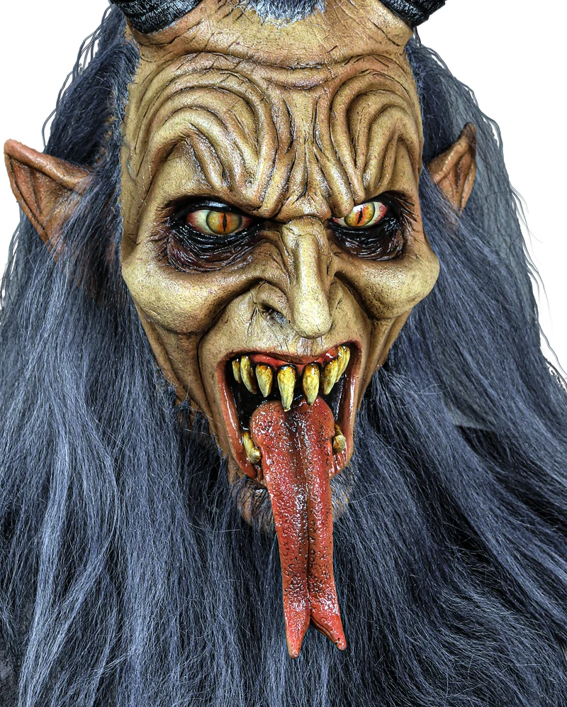 Unheimliche Krampus Maske Deluxe