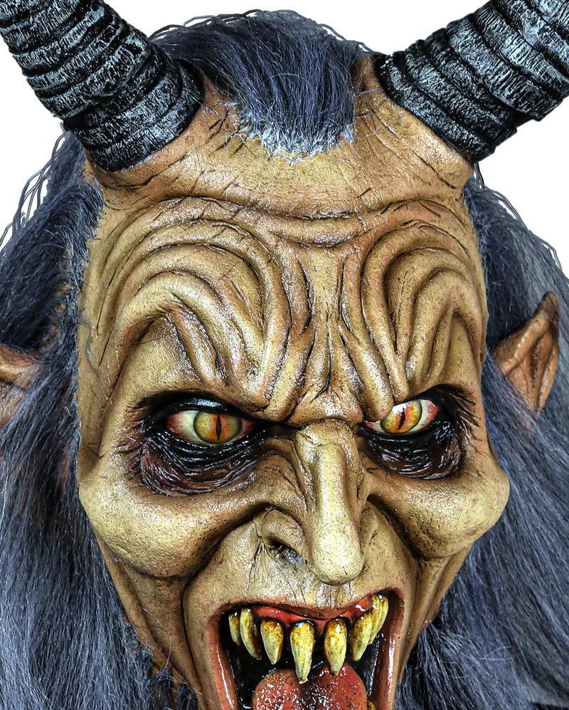Unheimliche Krampus Maske Deluxe