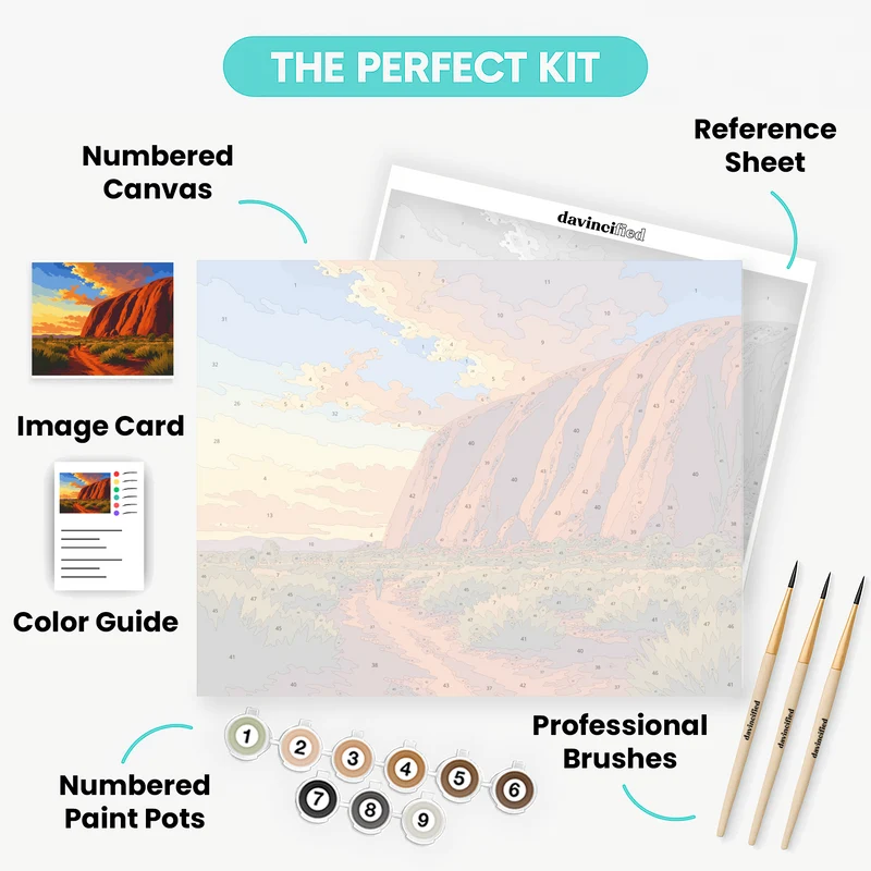 Sacred Rock Sunset - Paint by Numbers Kit