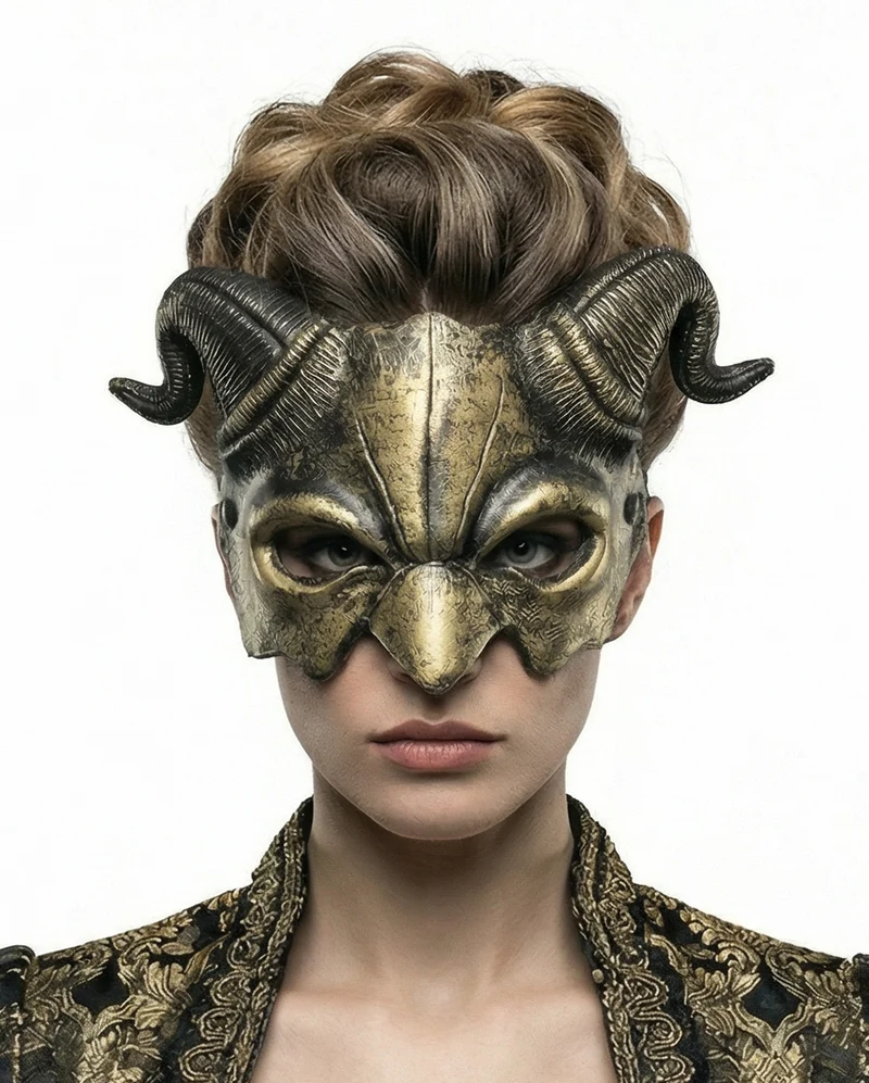 Antike Dämonen Gott Halbmaske