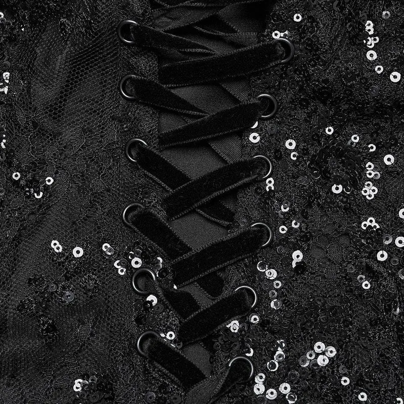 Gothic-Brautkleid für Damen mit Blumenstickerei, Pailletten und Meerjungfrauenschnitt