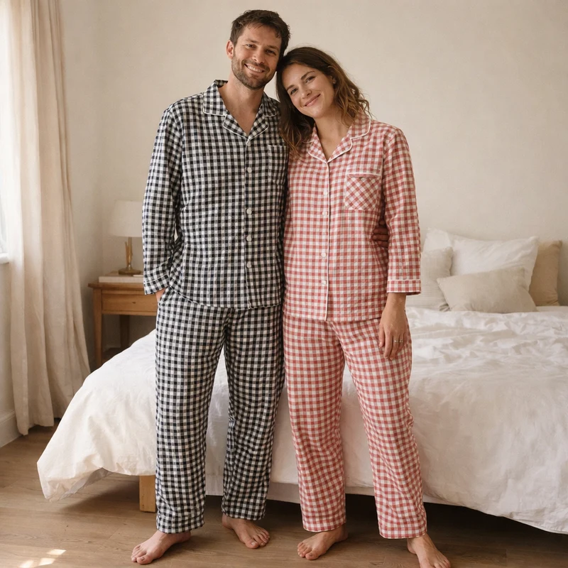 Couples Plaid Pajamas