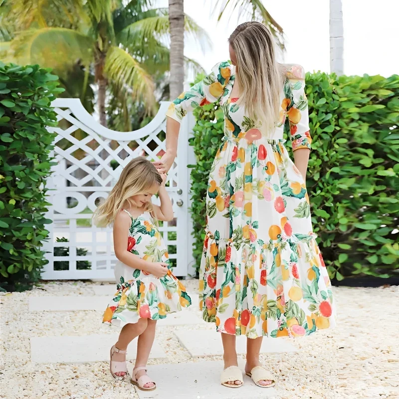 Mutter Tochter Kleid Sommer