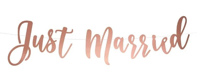 Girlande Just Married Roségold