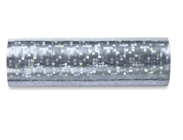 Luftschlangen Holographisch Silber