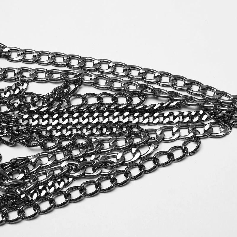 Abnehmbarer Punk-Körperharnisch mit Kette für Damen