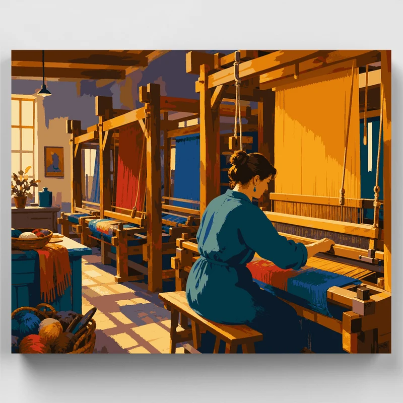 Weaver at the Loom - Paint by Numbers Kit