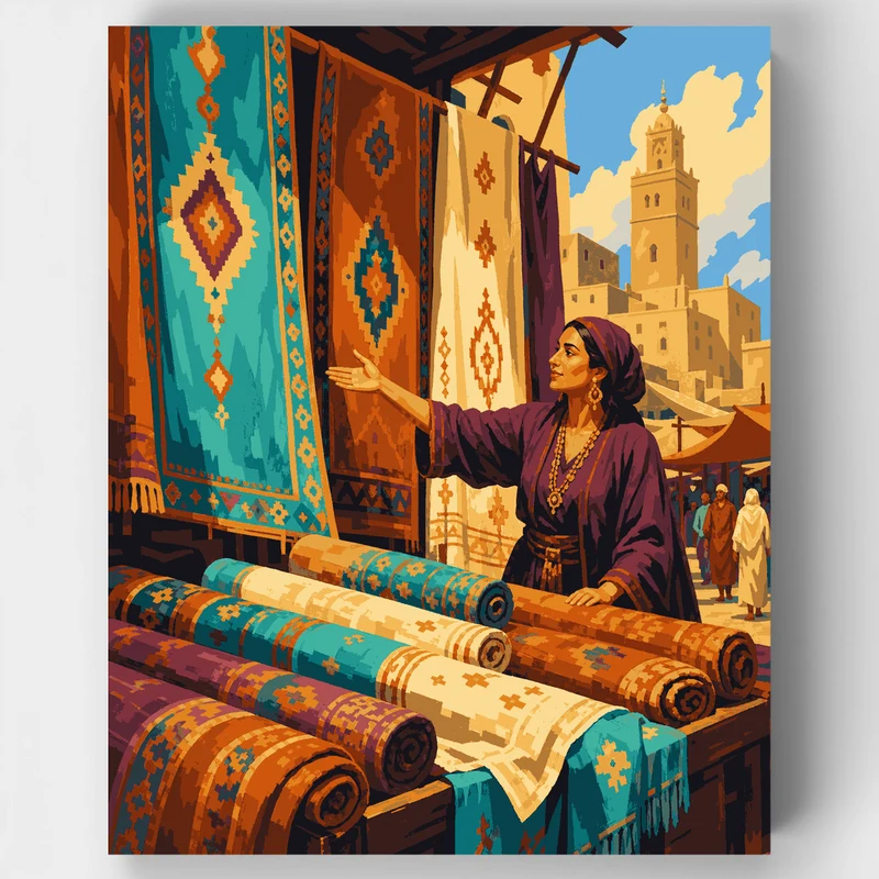 Moroccan Rug Merchant - Paint by Numbers Kit