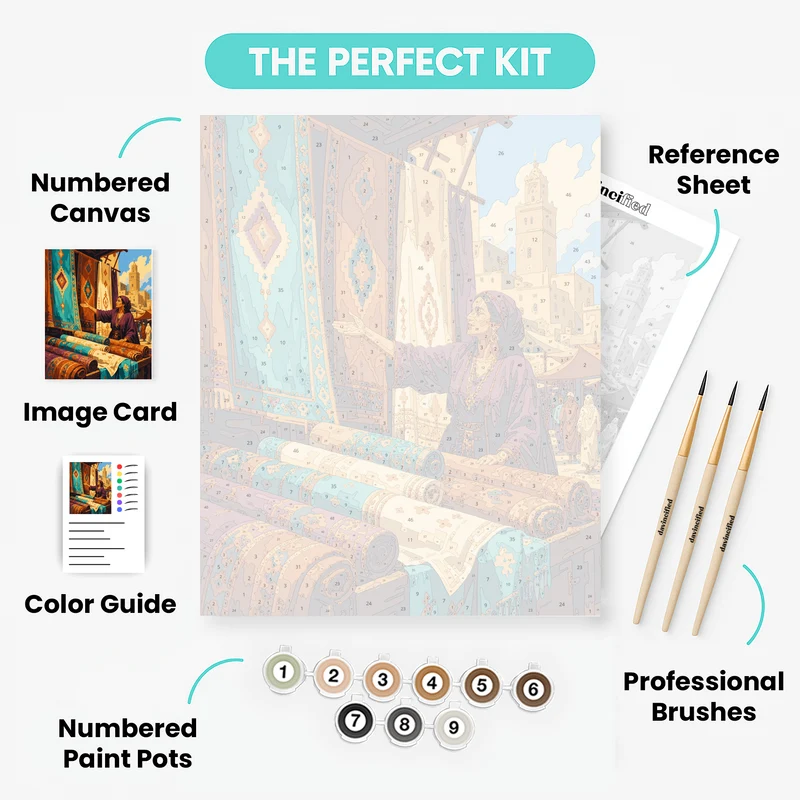 Moroccan Rug Merchant - Paint by Numbers Kit