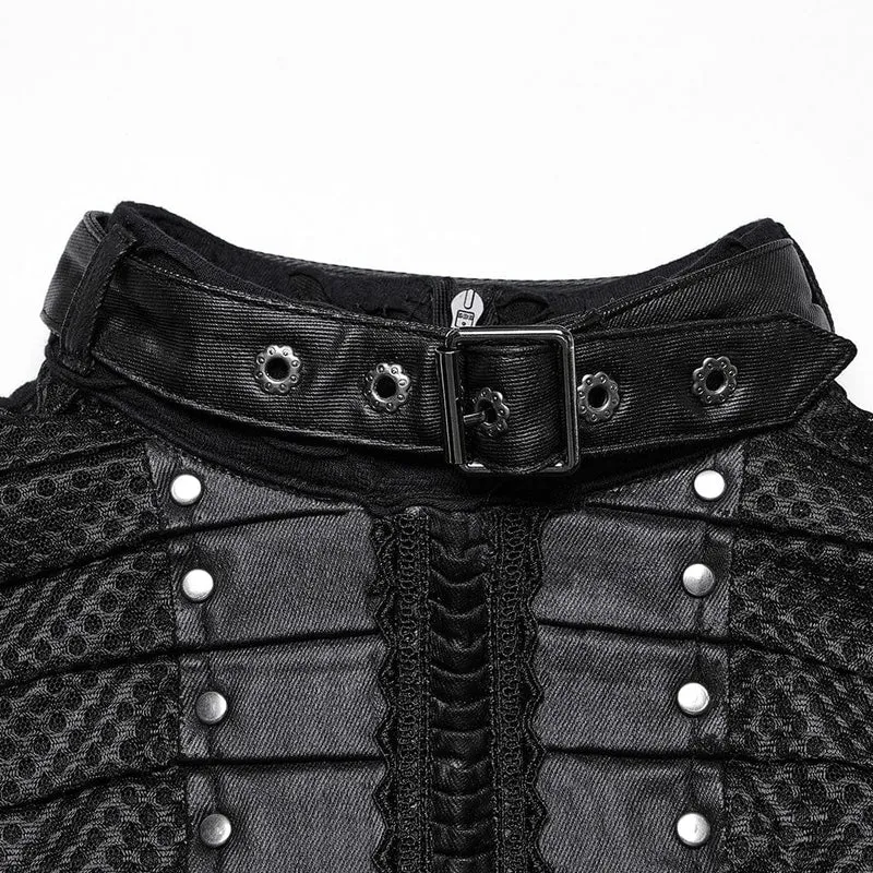 Punk-Brautkleid mit Rissen, Mesh-Einsätzen und Meerjungfrauenschnitt