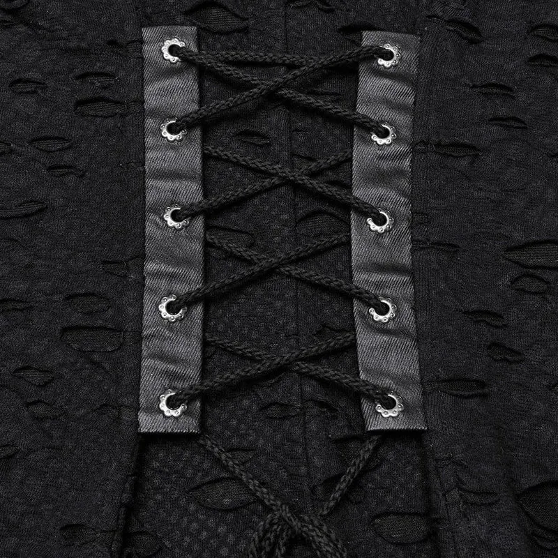 Punk-Brautkleid mit Rissen, Mesh-Einsätzen und Meerjungfrauenschnitt