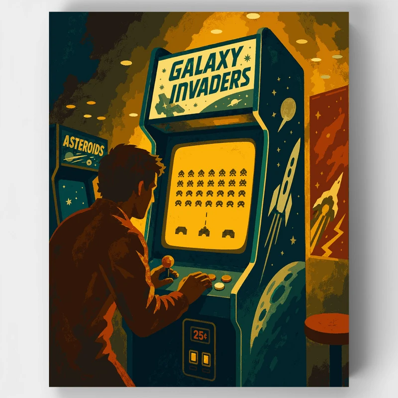 Galaxy Invaders Arcade - Paint by Numbers Kit