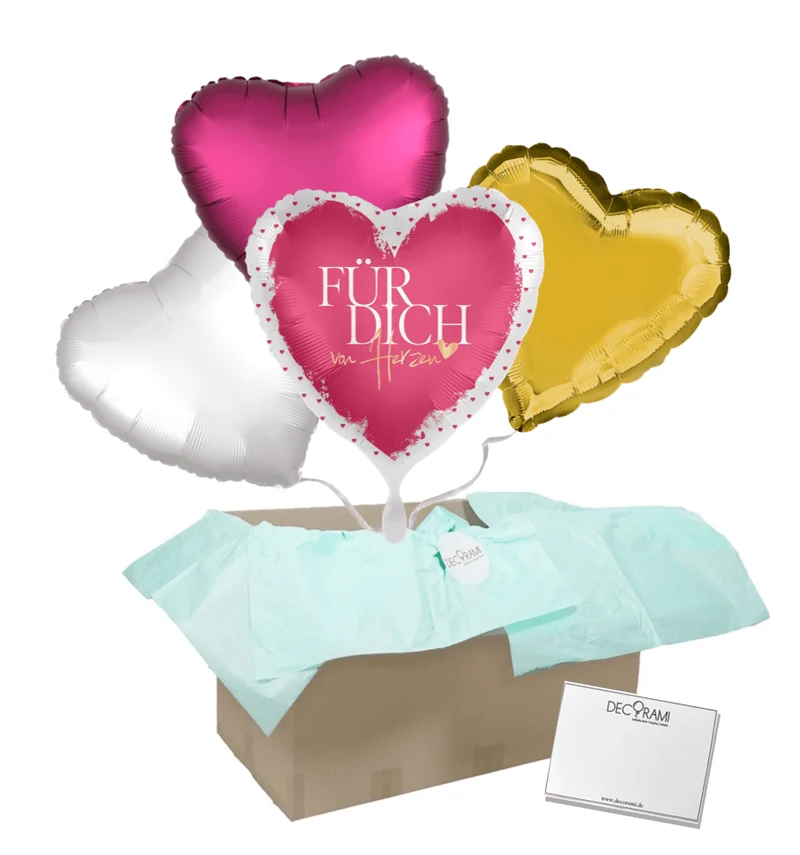 Heliumballon-Geschenk "Für Dich von Herzen"