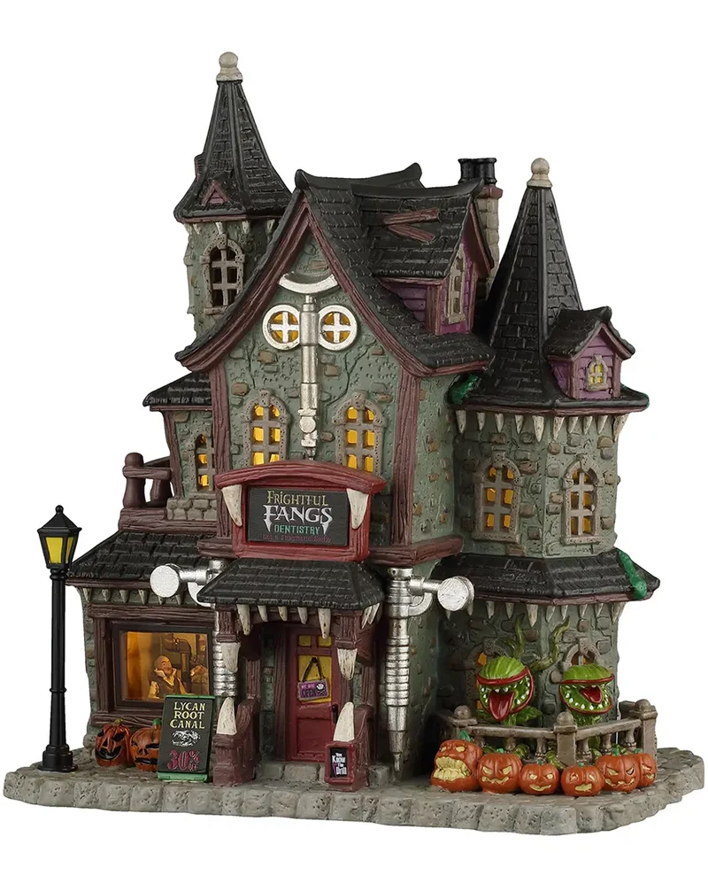 Furchterregende Reißzahn Zahnarztpraxis - Lemax Spooky Town