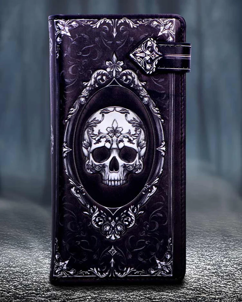 Baroker Totenkopf Geldbeutel 18,5cm