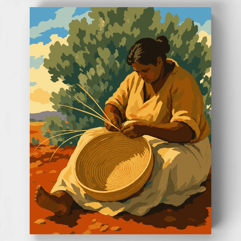 Basket Weaver's Craft - Paint by Numbers Kit