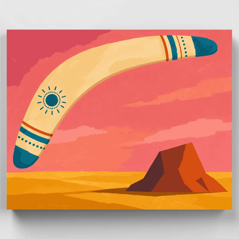 Boomerang Over Outback - Paint by Numbers Kit