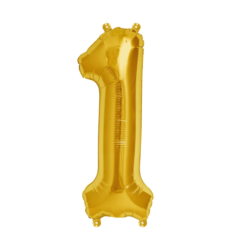 Zahlen Ballon 1 Gold