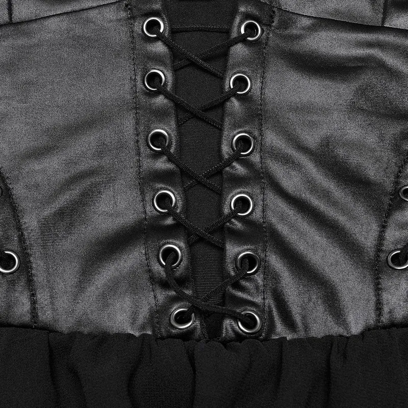 Punk-Partykleid mit unregelmäßigem tiefem Neckholder für Damen