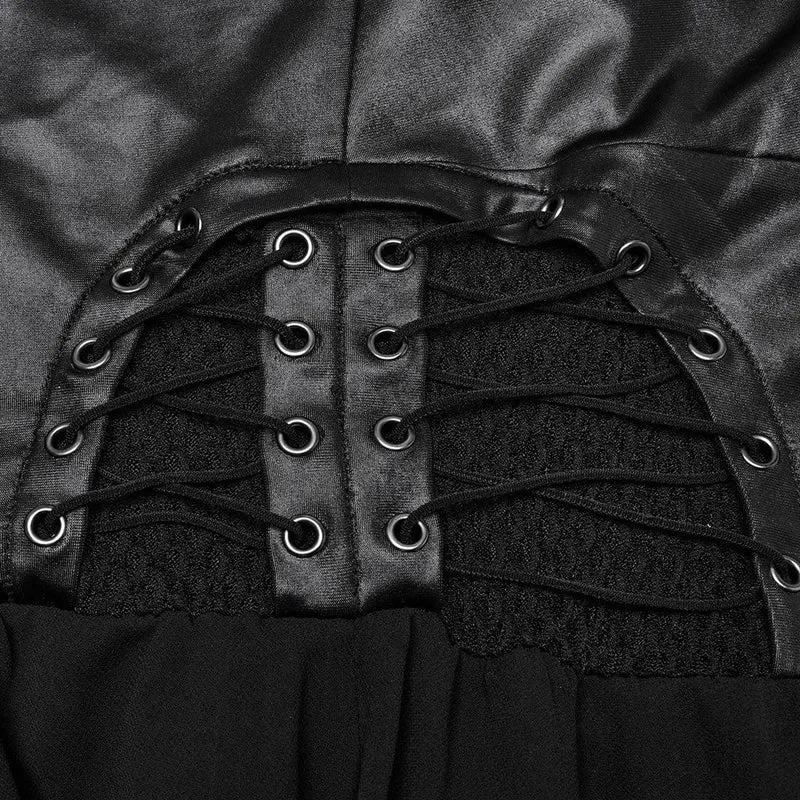 Punk-Partykleid mit unregelmäßigem tiefem Neckholder für Damen