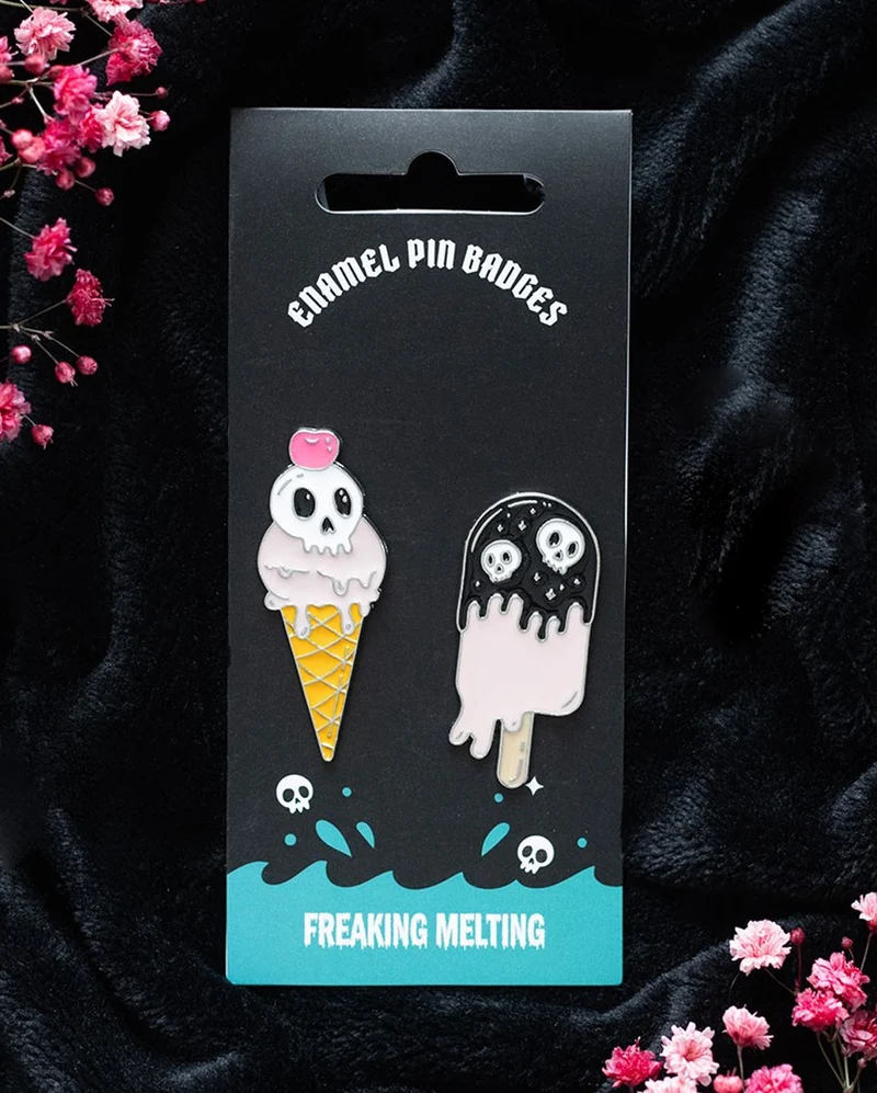 Spooky & Sweet Ice Cream Pins 2 St.