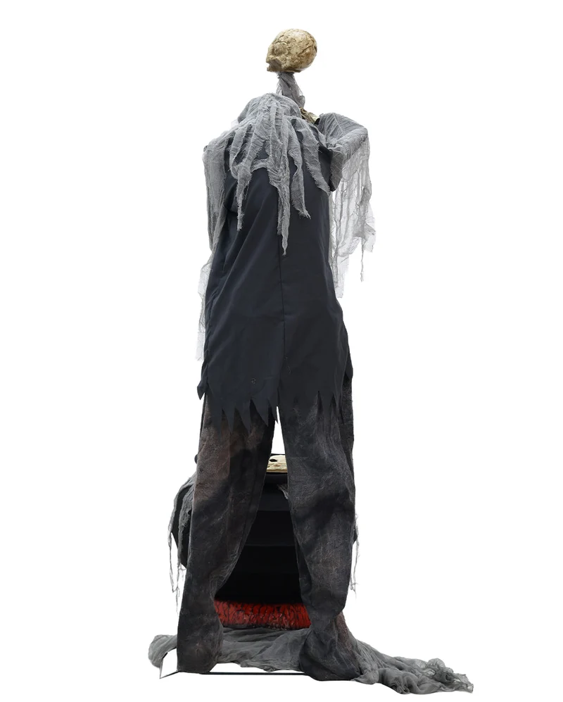 Skelett Hexenmeister mit Kessel Halloween Animatronic 182cm