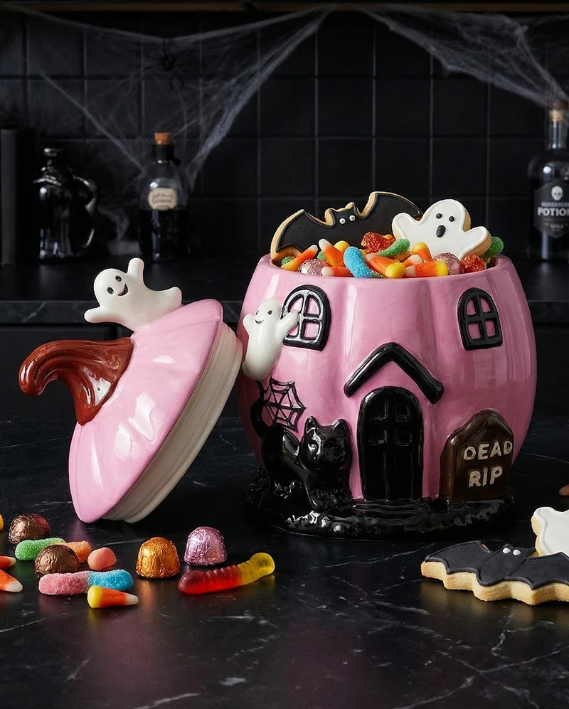 Summerween Kürbis Keksdose Pink 18cm