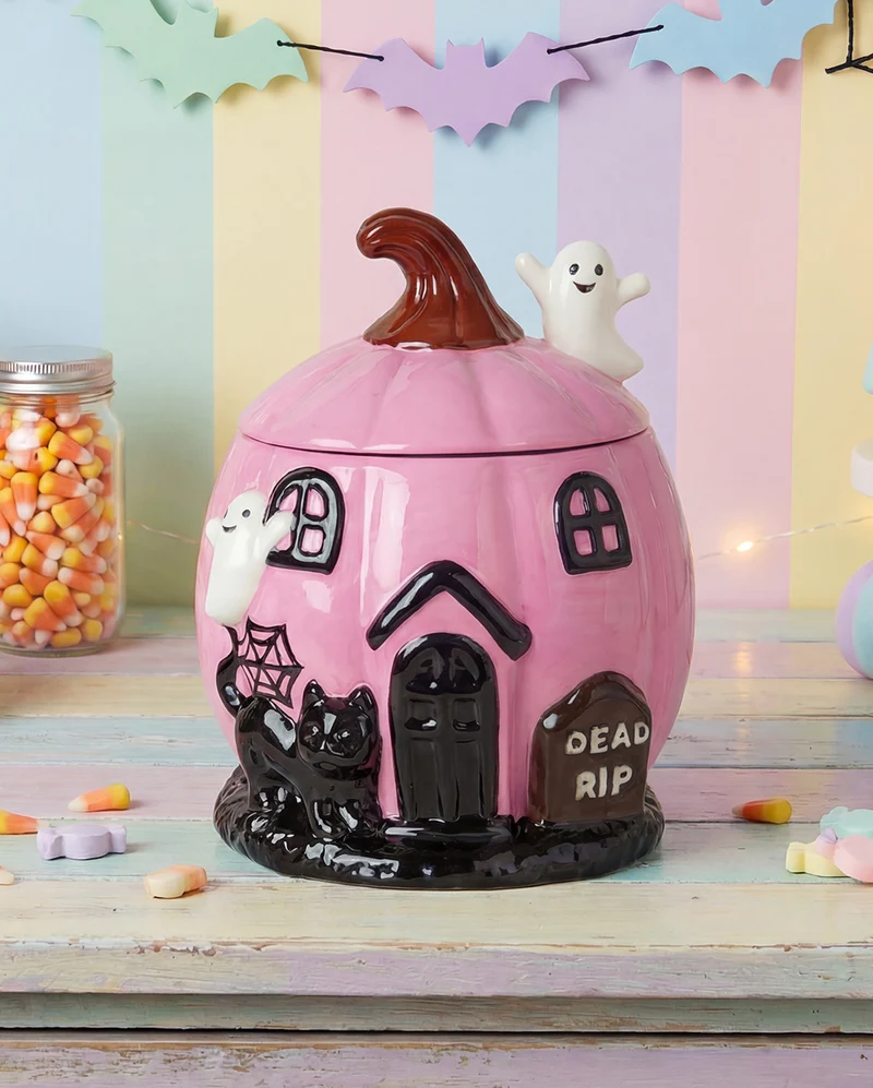 Summerween Kürbis Keksdose Pink 18cm