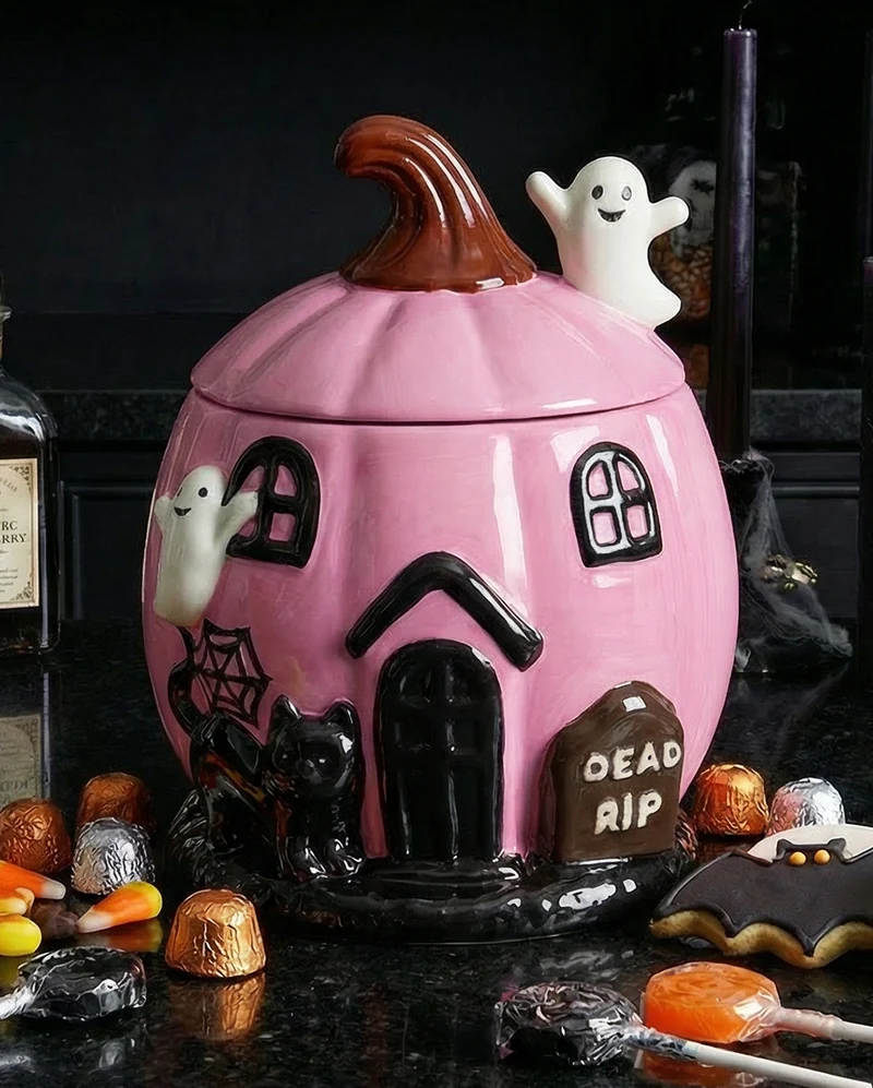 Summerween Kürbis Keksdose Pink 18cm