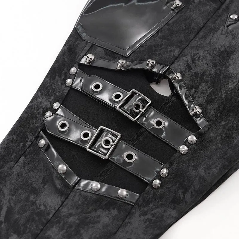 Gothic-Hose mit Cutout-Schnallen für Damen