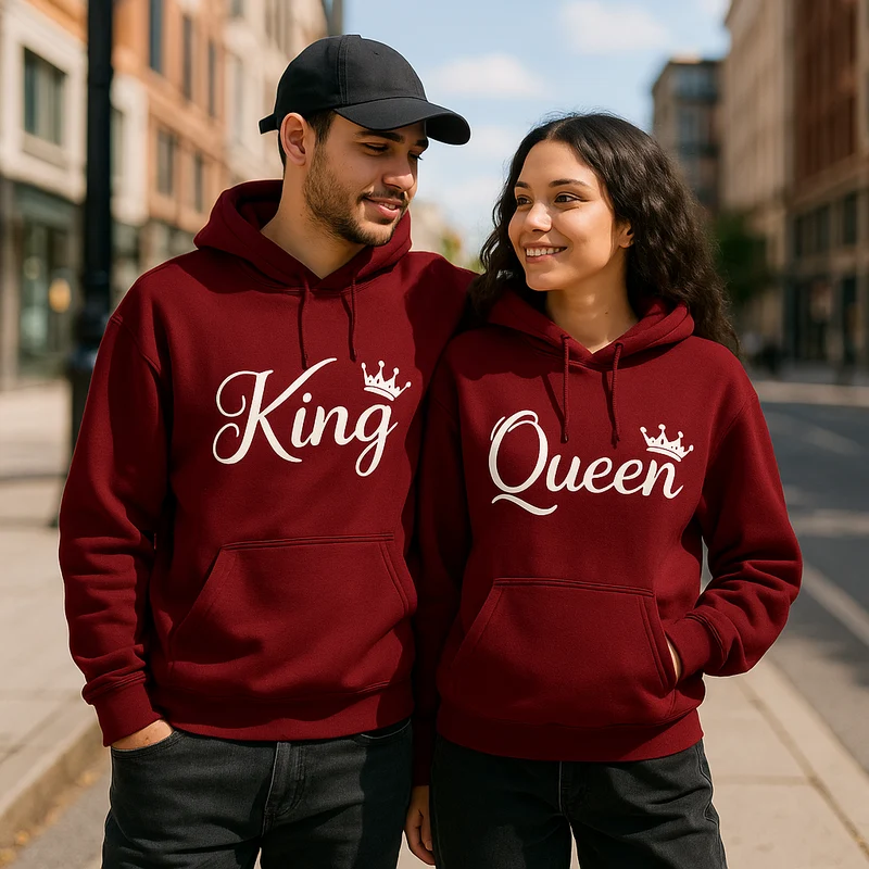 King Und Queen Pulli Rot