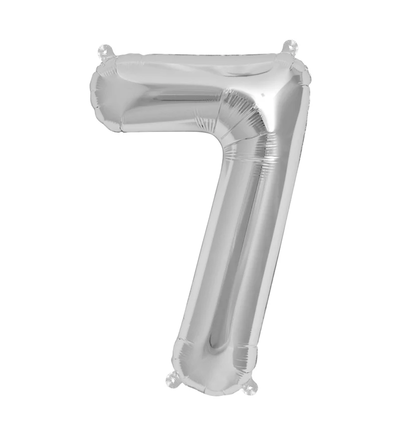 Zahlen Ballon 7 Silber